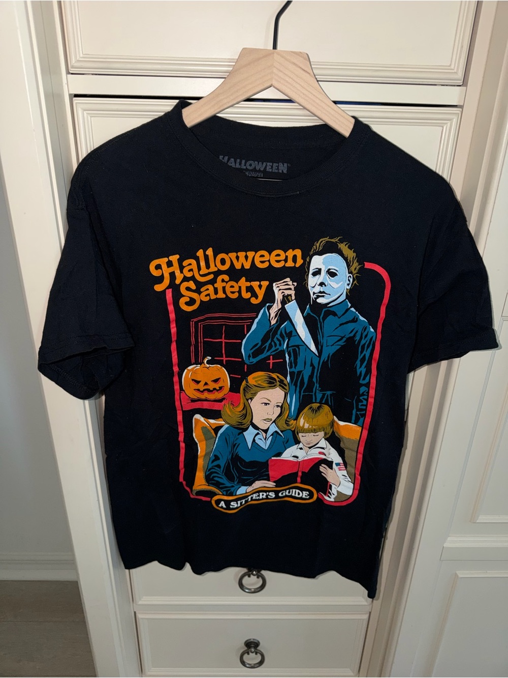 Halloween Safety Graphic Short-Sleeve Tee - Black